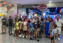 Niños saharauis del programa “Vacaciones en Paz” en su visita al centro Bahía Plaza