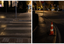 Reclaman una actuación inmediata ante la falta de iluminación en un paso de peatones