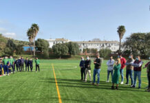 FOTOS-VÍDEO | Alconchel inaugura el nuevo césped artificial del campo de fútbol 11