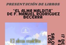 Rodríguez Becerra presentará su libro “El alma maldita” en Los Cortijillos