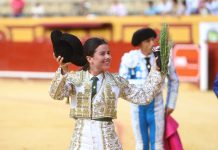 Miriam Cabas en el ciclo de novilladas de promoción de la Real Maestranza de Sevilla 2024