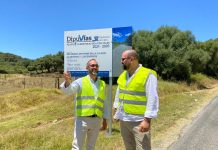 Trabajos para reforzar el firme de la calzada de la carretera provincial que une Algeciras y Los Barrios