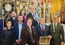 Tomas Infantes y la Banda de Música reconocidos por la hermandad del Medinaceli de Algeciras