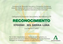IES Sierra Luna de Los Barrios recibe reconocimiento por su labor en plurilingüismo