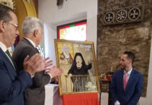 El pincel de Valentín Rivera desvela el cartel de La Levantá en la Capilla de San Isidro