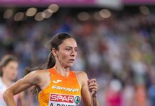Ana Prieto con la selección española absoluta en los Juegos del Mediterráneo en Taranto (Italia)